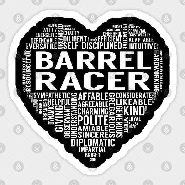 Barrel Racer Heart Sticker by LotusTee